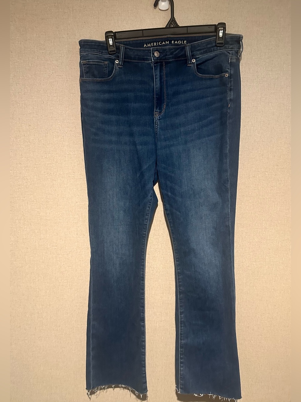 American Eagle Outfitters Women's 16 Tall Dark Blue High Rise Skinny Kick Jeans